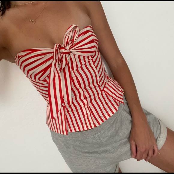 Diane Von Furstenberg candy stripe bustier top - Picture 8 of 8